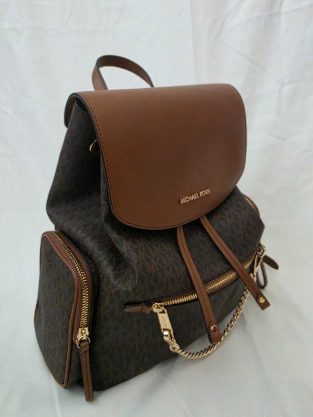 EUC Michael Kors MK Jet Set Large Logo Backpack